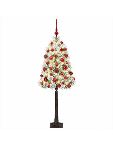 Albero di Natale artificiale con rami snodati e palline 120 cm