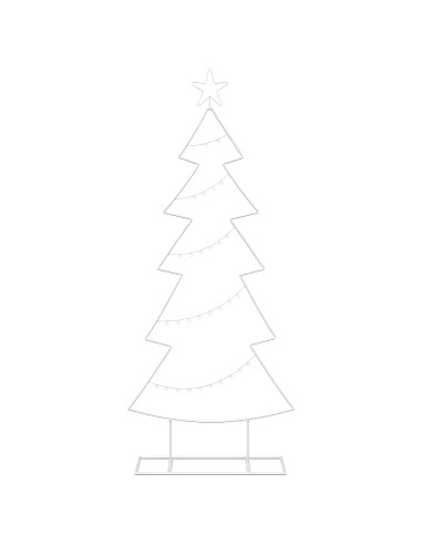Albero di Natale in metallo con supporto KUOPIO 150 cm Acciaio