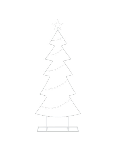 Albero di Natale in metallo con supporto KUOPIO 150 cm Acciaio