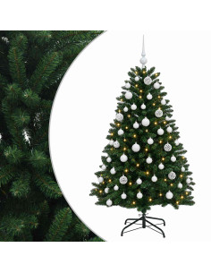 Albero di Natale artificiale verde medio con palline 150 cm