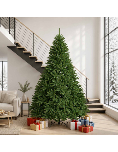 Albero di Natale Artificiale con Rami Pieghevoli 270 cm PVC