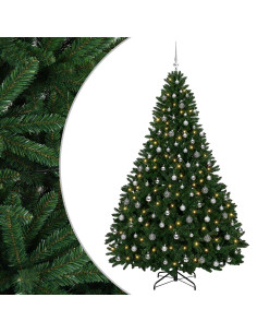 Albero di Natale artificiale verde medio con palline 270 cm
