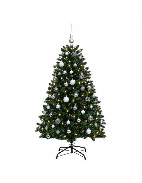 Albero di Natale artificiale verde medio con palline 120 cm
