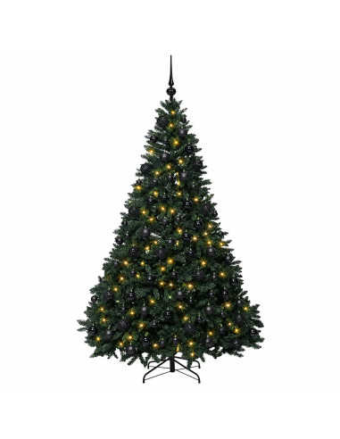 Albero di Natale artificiale verde scuro con pallina 180 cm