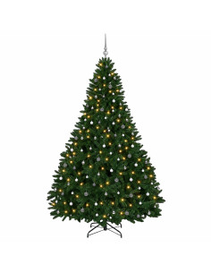 Albero di Natale artificiale verde medio con palline 270 cm 2