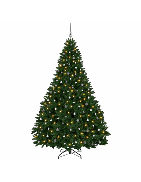 Albero di Natale artificiale verde medio con palline 270 cm