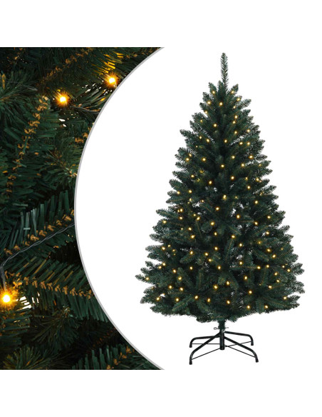 Albero di Natale Artificiale con Rami Pieghevoli 150 cm 150 LED