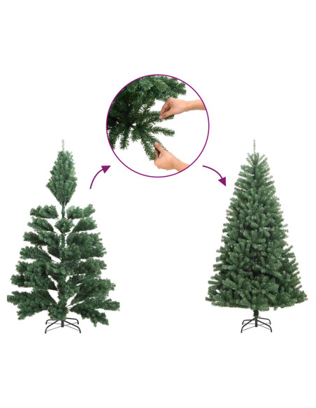 Albero di Natale Artificiale con Rami Pieghevoli 150 cm PVC