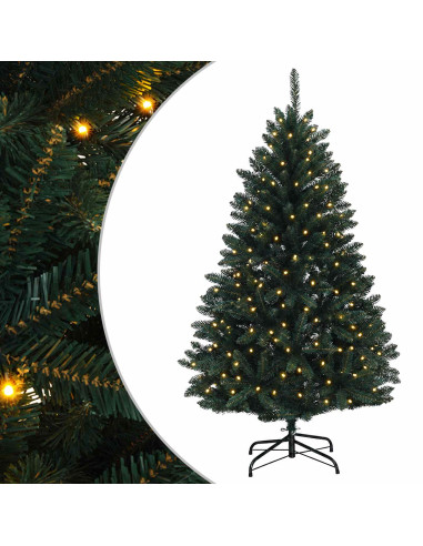 Albero di Natale Artificiale con Rami Pieghevoli 120 cm 150 LED