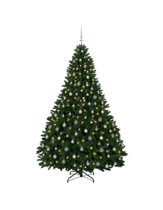 Albero di Natale artificiale verde medio con palline 270 cm 2