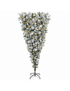 Albero di Natale artificiale rovesciato con rami snodati 180 cm 2