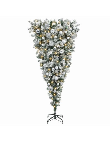 Albero di Natale artificiale rovesciato con rami snodati 180 cm