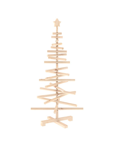 Albero di Natale in legno KOTKA 120 cm Legno Massello di Pino