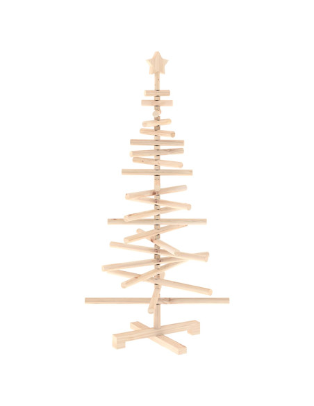 Albero di Natale in legno KOTKA 120 cm Legno Massello di Pino