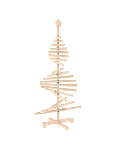 Albero di Natale in legno KOTKA 120 cm Legno Massello di Pino