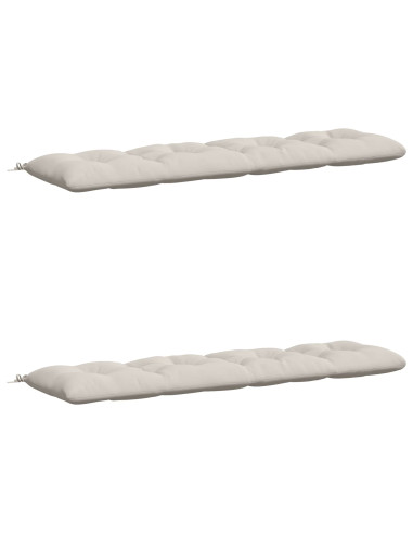Cuscini per Panchina VIANEN 2 pz 100% Poliestere Bianco