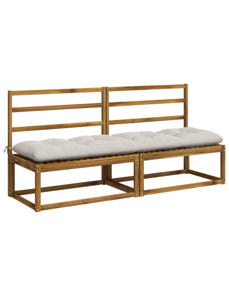Cuscini per Panchina VIANEN 2 pz 100% Poliestere Bianco