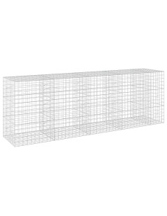 Gabione con filo da 5 mm e rete 10x10 cm 450x100x150 cm 2