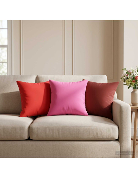 Cuscino da Lanciare 12 pz HEERLEN Rosa 40 x 40 cm Poliestere