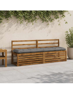 Cuscino per panchina VIANEN 100% Poliestere Grigio