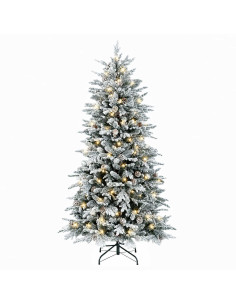 Albero di Natale Artificiale con Rami Pieghevoli 210 cm 300 LED 2