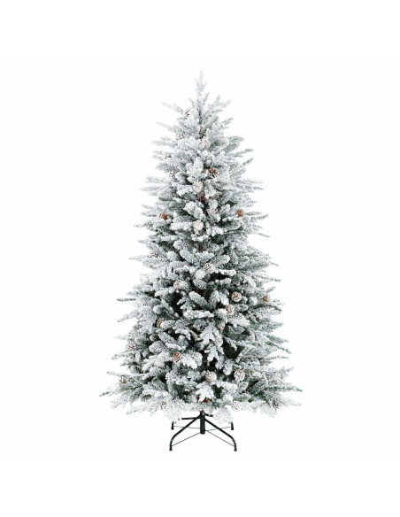 Albero di Natale Artificiale con Rami Pieghevoli 210 cm 300 LED