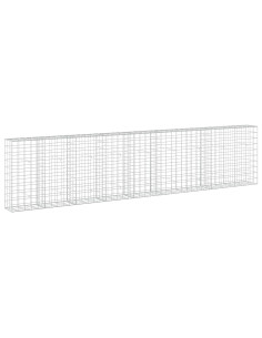 Gabione con filo da 5 mm e rete 10x10 cm 450x30x100 cm 2
