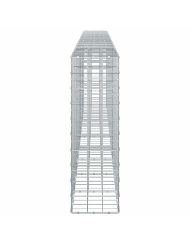 Gabione con filo da 5 mm e rete 10x10 cm 450x30x100 cm
