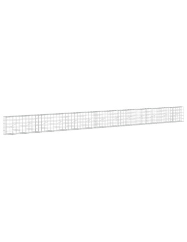 Gabione con filo da 5 mm e rete 10x10 cm 650x20x50 cm