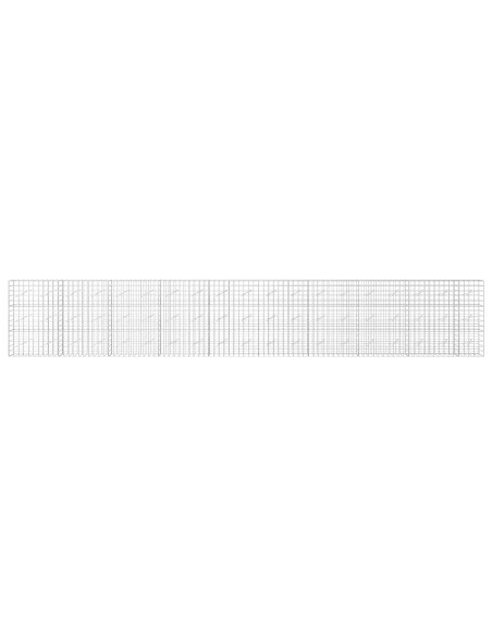Gabione con filo da 5 mm e rete 10x10 cm 950x10x150 cm