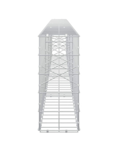 Gabione con filo da 5 mm e rete 10x10 cm 400x20x50 cm