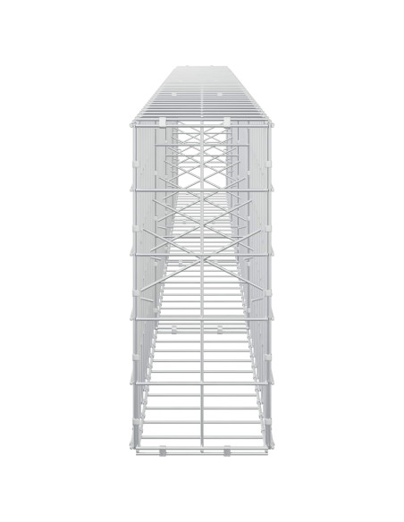 Gabione con filo da 5 mm e rete 10x10 cm 400x20x50 cm