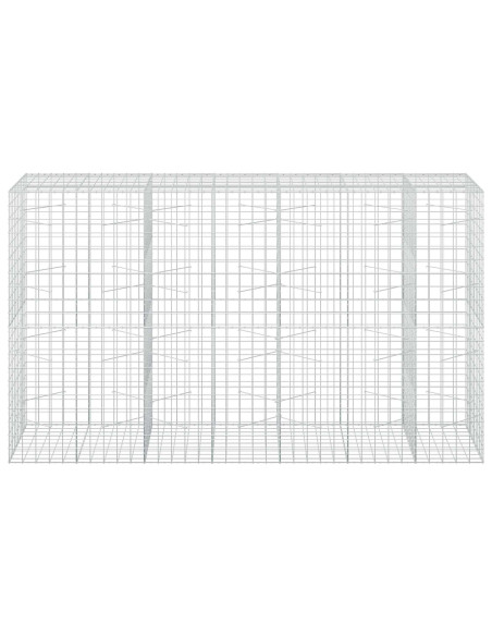 Gabione con filo da 5 mm e rete 10x10 cm 350x100x200 cm
