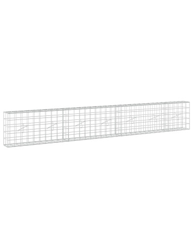 Gabione con filo da 5 mm e rete 10x10 cm 350x20x50 cm