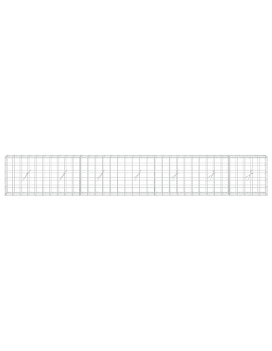 Gabione con filo da 5 mm e rete 10x10 cm 350x20x50 cm