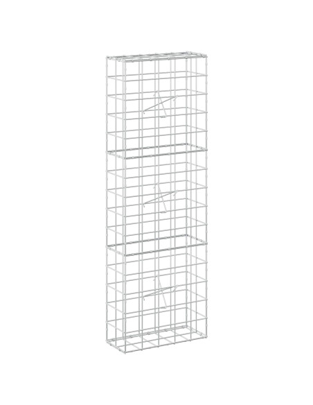 Gabione con filo da 5 mm e rete 10x10 cm 50x20x150 cm