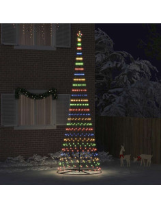 Albero di Natale LED con 555 LED Multicolore 500 cm Metallo 2