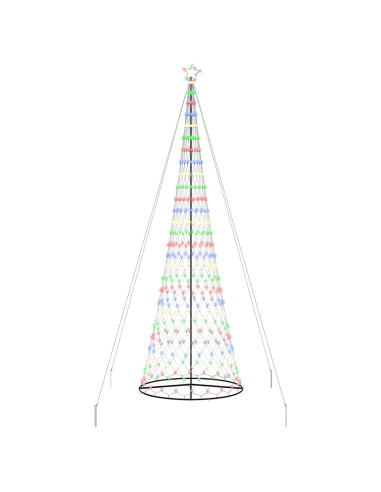 Albero di Natale LED con 555 LED Multicolore 500 cm Metallo