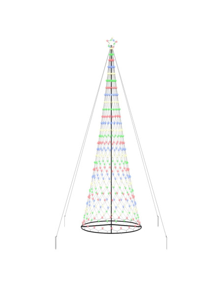 Albero di Natale LED con 555 LED Multicolore 500 cm Metallo
