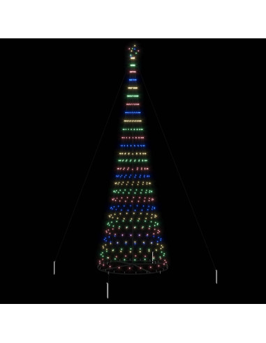 Albero di Natale LED con 555 LED Multicolore 500 cm Metallo