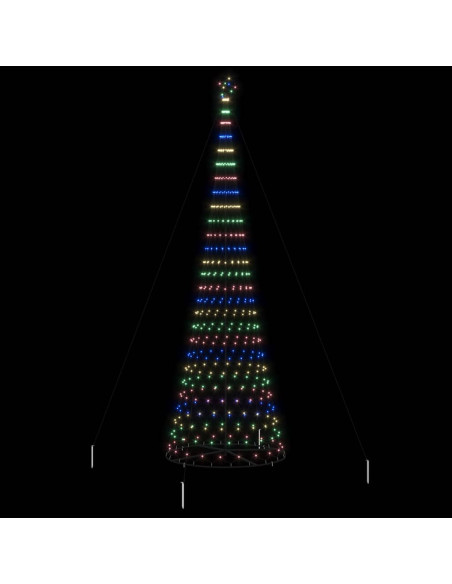 Albero di Natale LED con 555 LED Multicolore 500 cm Metallo