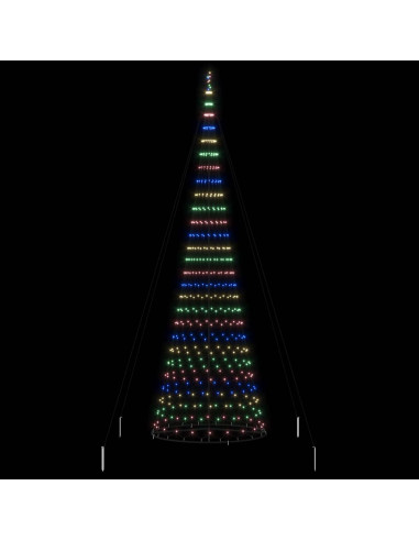 Albero di Natale LED con 555 LED Multicolore 500 cm Metallo