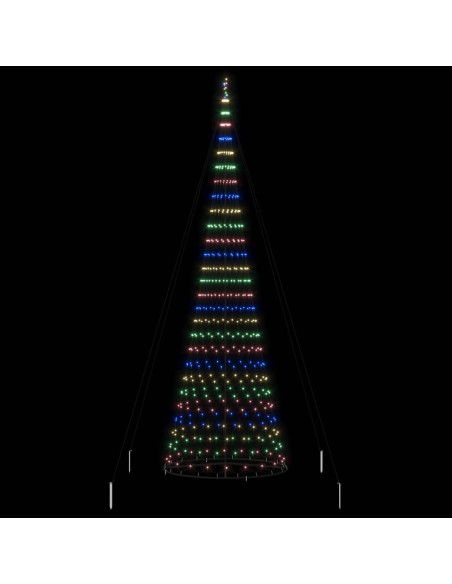 Albero di Natale LED con 555 LED Multicolore 500 cm Metallo