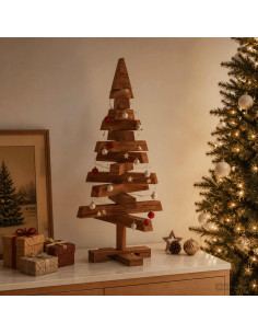 Albero di Natale in legno KOTKA 60 cm Legno Massello di Pino