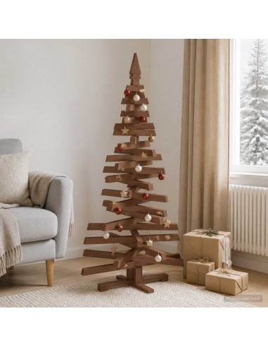 Albero di Natale in legno KOTKA 150 cm Legno Massello di Pino