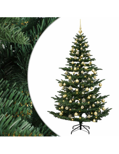 Albero di Natale artificiale con palline 240 cm 300 LED