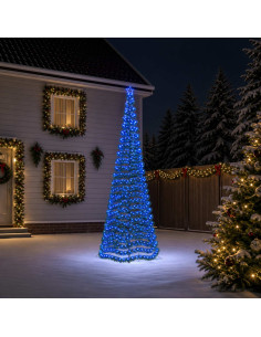 Albero di Natale a LED in tinsel con picchetto EKENAS 400 cm