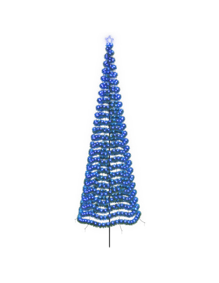 Albero di Natale a LED in tinsel con picchetto EKENAS 400 cm
