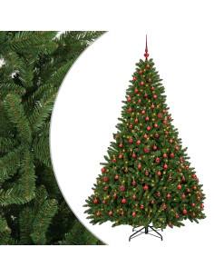 Albero di Natale artificiale verde chiaro con palline 300 cm