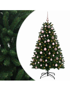 Albero di Natale artificiale verde medio con palline 150 cm